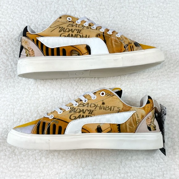 (NWT) TOESMITH • Custom Madame Gandhi Bad Habits Lace-Up Sneakers - Picture 8 of 16